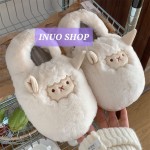 Pantufla de felpa con diseño de oveja